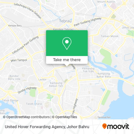 United Hover Forwarding Agency map