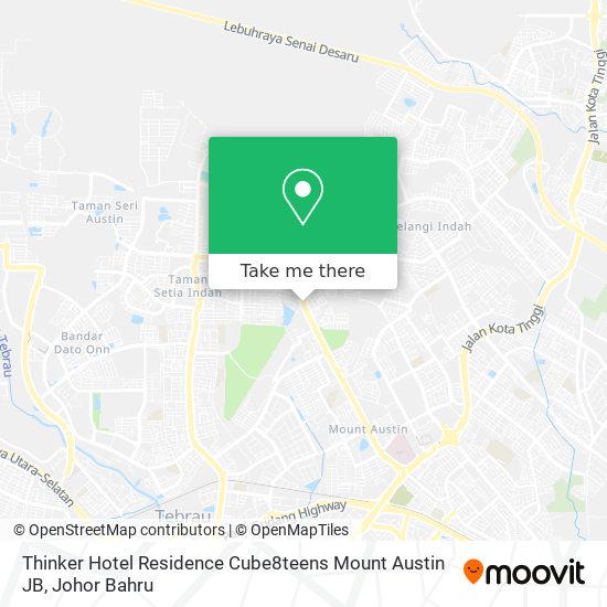 Thinker Hotel Residence Cube8teens Mount Austin JB map