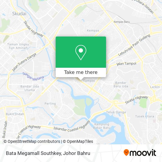 Bata Megamall Southkey map