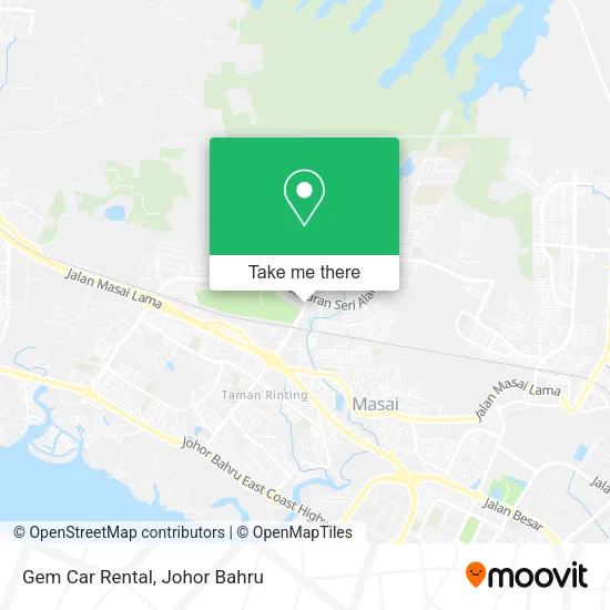Gem Car Rental map