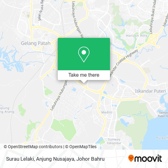 Surau Lelaki, Anjung Nusajaya map