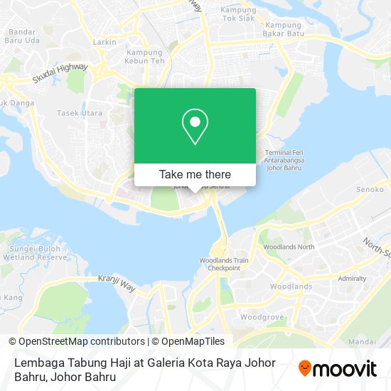 Lembaga Tabung Haji at Galeria Kota Raya Johor Bahru map