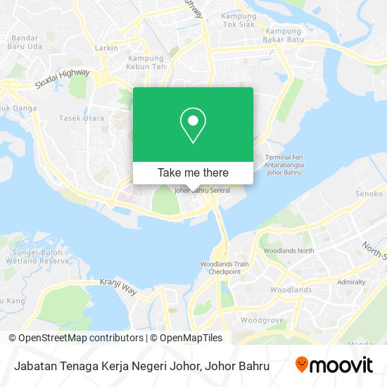 Jabatan Tenaga Kerja Negeri Johor map