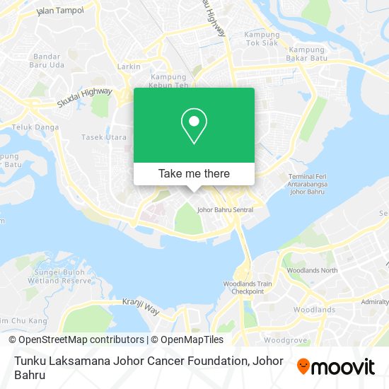 Tunku Laksamana Johor Cancer Foundation map