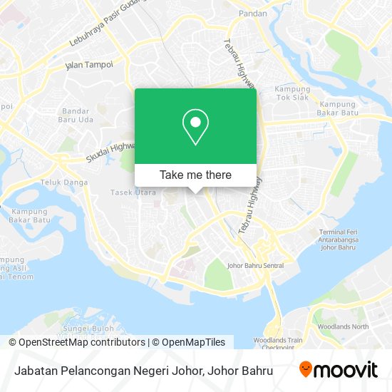 Jabatan Pelancongan Negeri Johor map