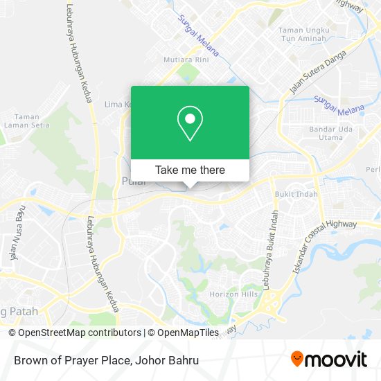 Brown of Prayer Place map