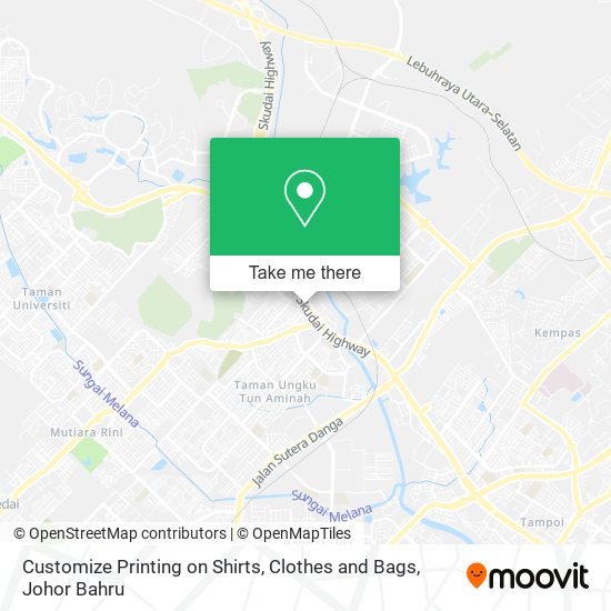 Customize Printing on Shirts, Clothes and Bags map