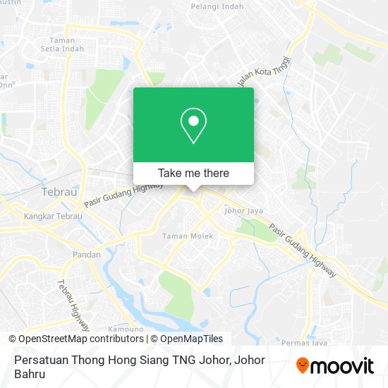 Persatuan Thong Hong Siang TNG Johor map