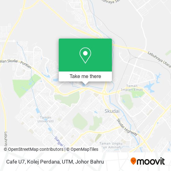 Cafe U7, Kolej Perdana, UTM map