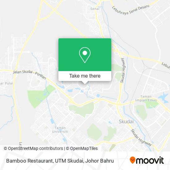 Bamboo Restaurant, UTM Skudai map