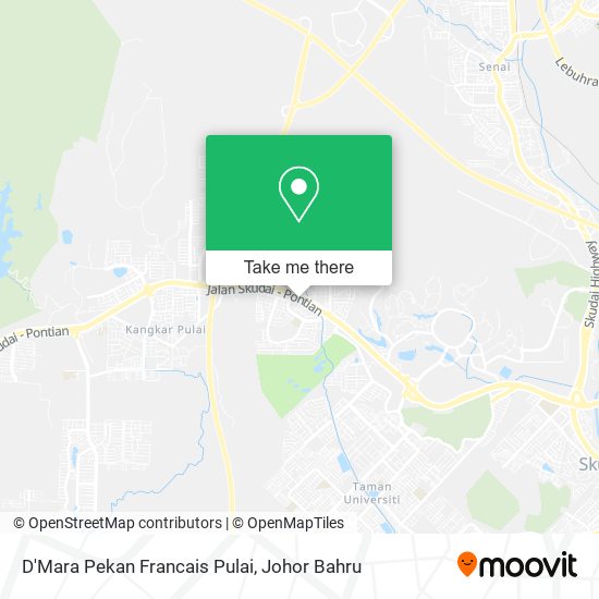 D'Mara Pekan Francais Pulai map