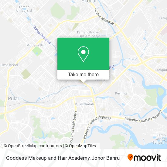 Goddess Makeup and Hair Academy map