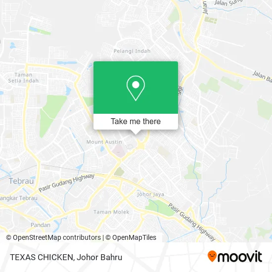 TEXAS CHICKEN map
