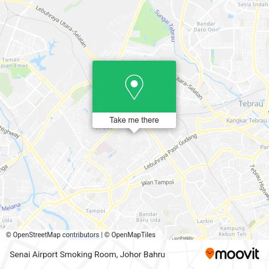 Senai Airport Smoking Room map