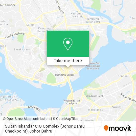 Sultan Iskandar CIQ Complex (Johor Bahru Checkpoint) map