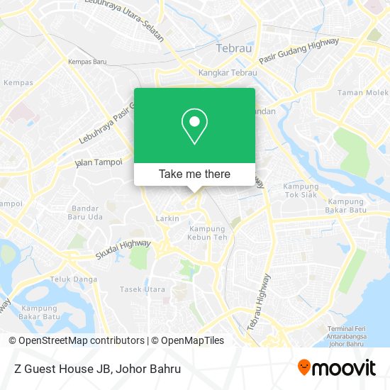 Z Guest House JB map