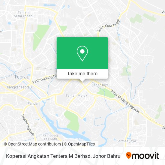 Koperasi Angkatan Tentera M Berhad map