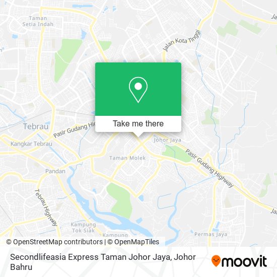 Secondlifeasia Express Taman Johor Jaya map