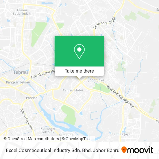 Excel Cosmeceutical Industry Sdn. Bhd map
