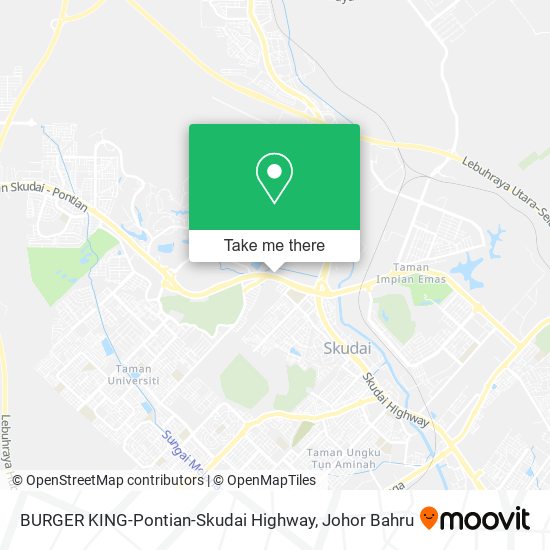 BURGER KING-Pontian-Skudai Highway map