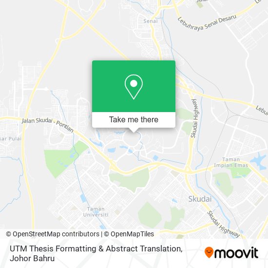 UTM Thesis Formatting & Abstract Translation map