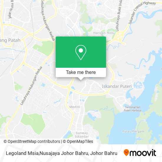 Legoland Msia,Nusajaya Johor Bahru map