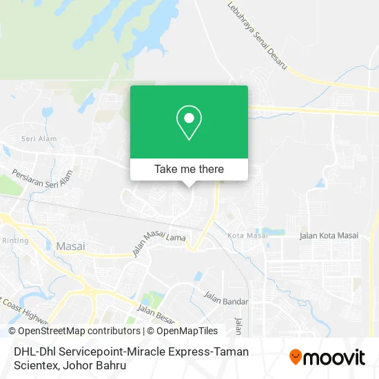 DHL-Dhl Servicepoint-Miracle Express-Taman Scientex map