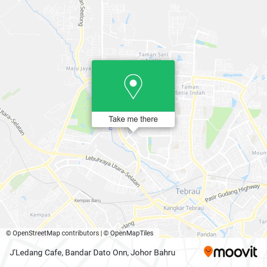 J'Ledang Cafe, Bandar Dato Onn map