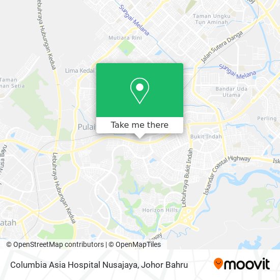 Columbia Asia Hospital Nusajaya map