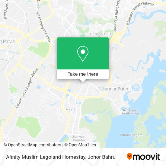 Afinity Muslim Legoland Homestay map