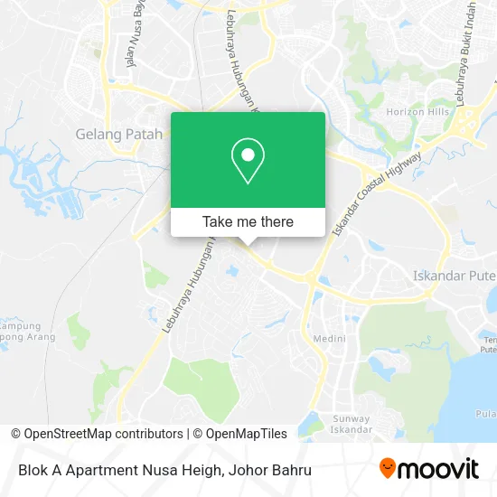 Blok A Apartment Nusa Heigh map