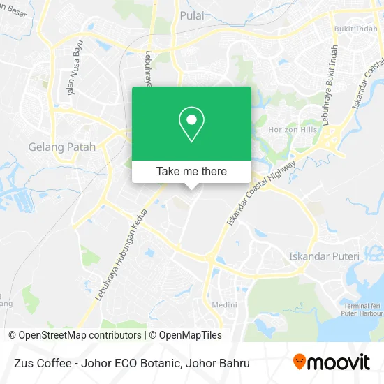 Zus Coffee - Johor ECO Botanic map