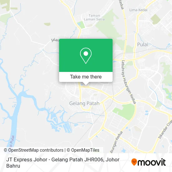 JT Express Johor - Gelang Patah JHR006 map