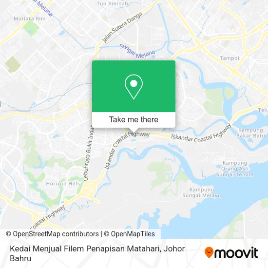 Kedai Menjual Filem Penapisan Matahari map