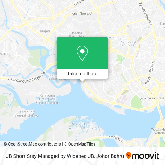 JB Short Stay Managed by Widebed JB map