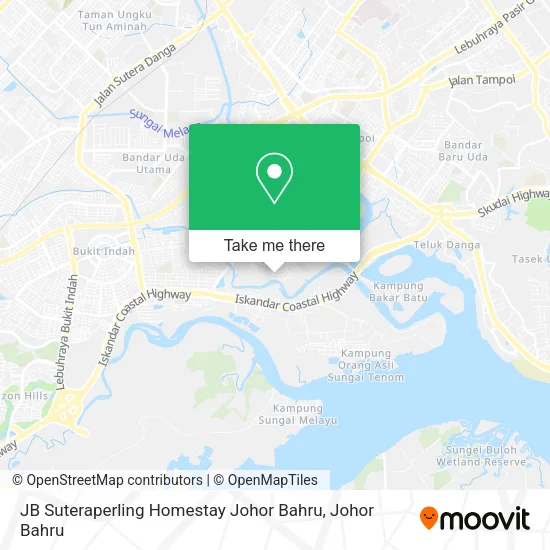 JB Suteraperling Homestay Johor Bahru map
