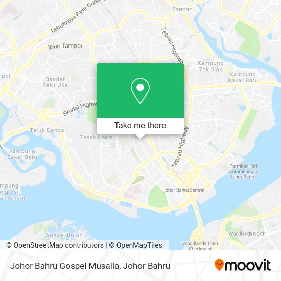 Johor Bahru Gospel Musalla map