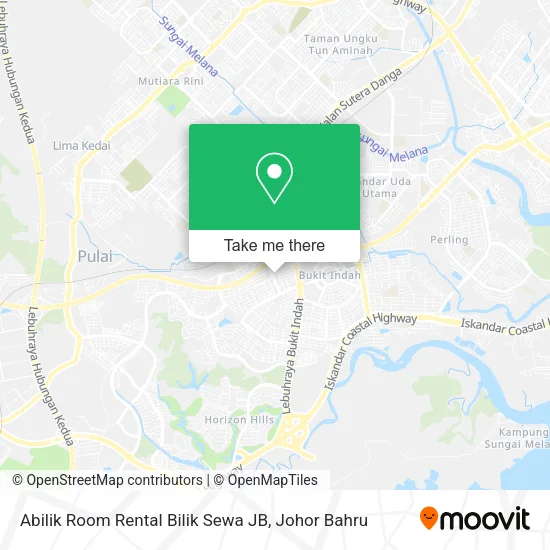 Abilik Room Rental Bilik Sewa JB map