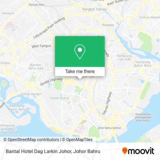 Bantal Hotel Dag Larkin Johor map