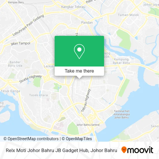 Relx Moti Johor Bahru JB Gadget Hub map