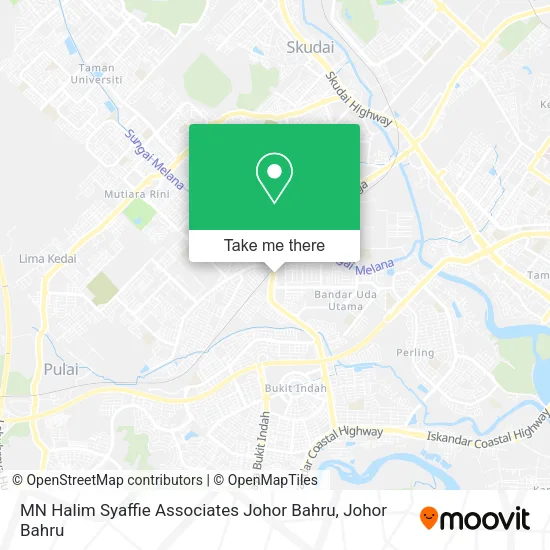 MN Halim Syaffie Associates Johor Bahru map