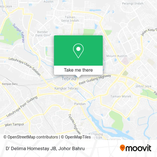 D' Delima Homestay JB map