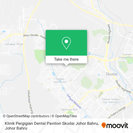 Klinik Pergigian Dental Pavilion Skudai Johor Bahru map
