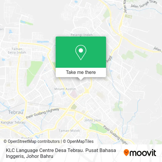 KLC Language Centre Desa Tebrau. Pusat Bahasa Inggeris map