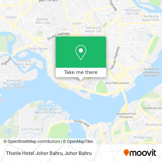 Thistle Hotel Johor Bahru map