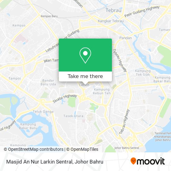 Masjid An Nur Larkin Sentral map