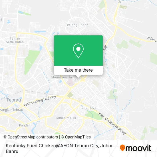 Kentucky Fried Chicken@AEON Tebrau City map
