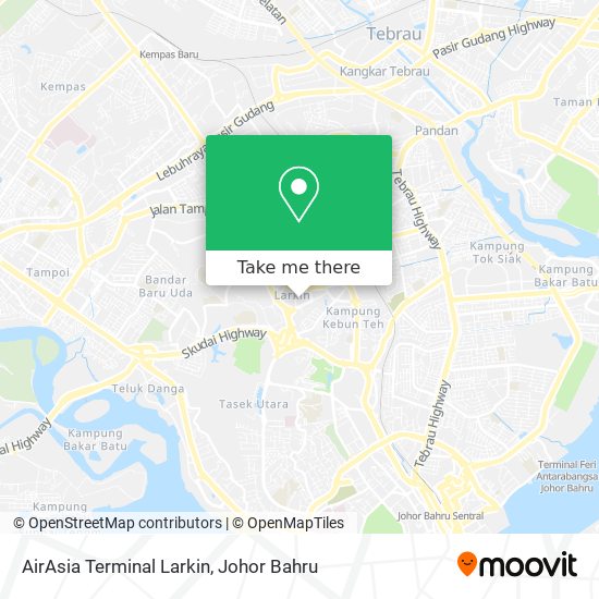 AirAsia Terminal Larkin map