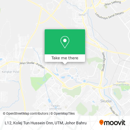 L12, Kolej Tun Hussein Onn, UTM map