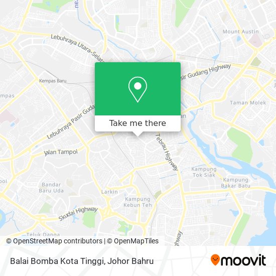 Balai Bomba Kota Tinggi map